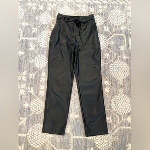 Babaton vegan leather high waisted pants - size 4